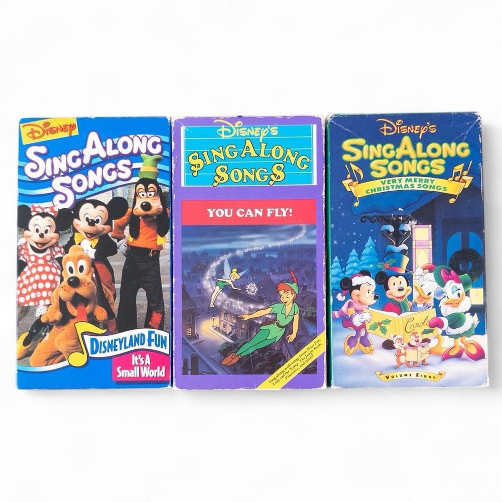 Vintage Disney Sing Along Songs VHS Lot Tested Working Classic Kids